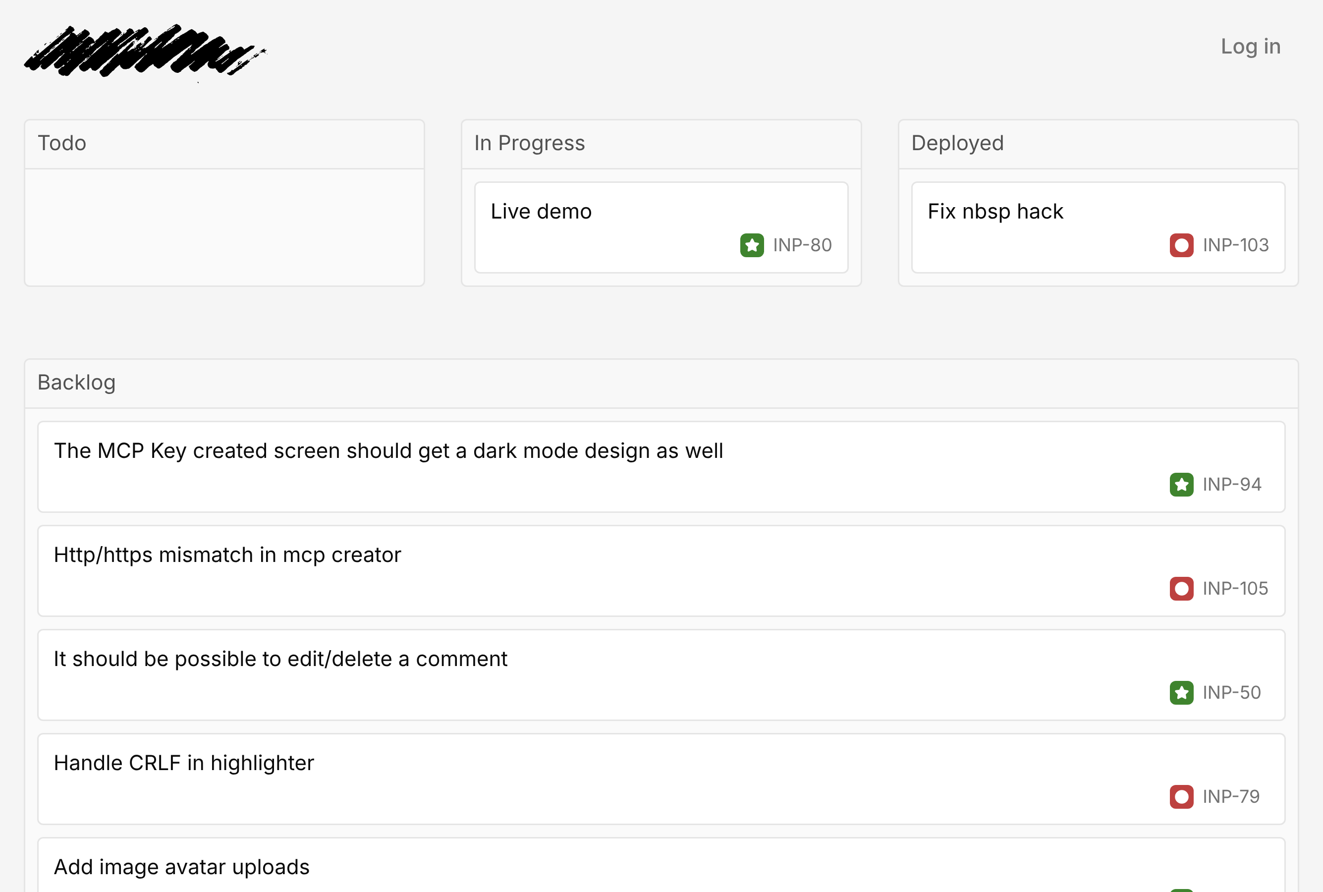 Inprogresso app screenshot